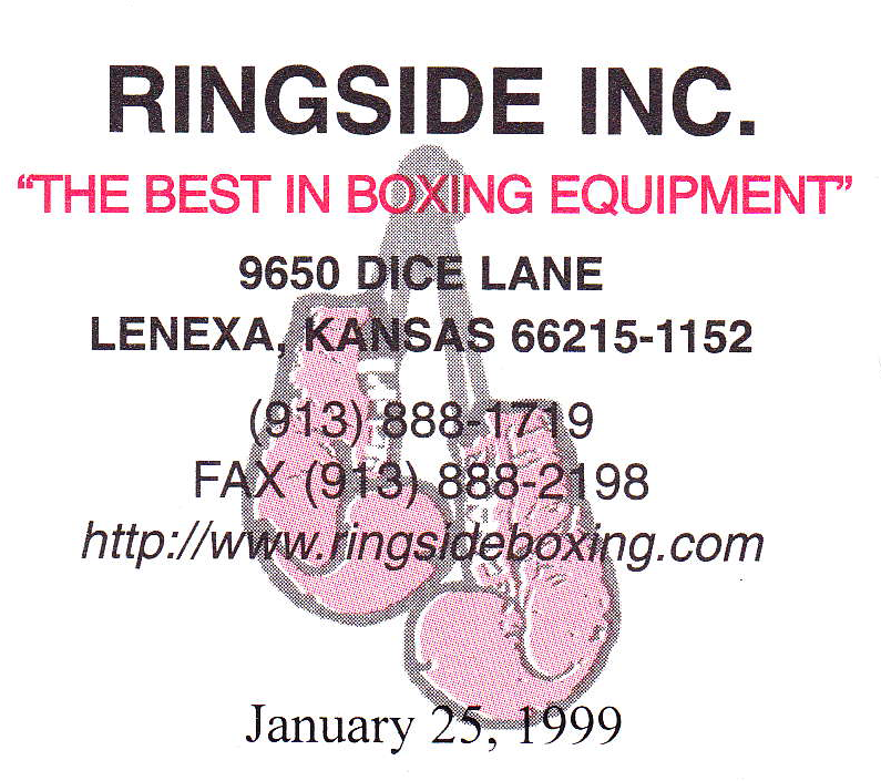 Congratulations Letter from President of Ringside – John Brown