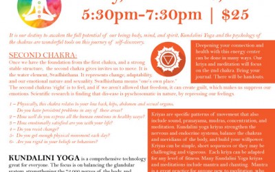 Kundalini Yoga & the 2nd Chakra – Sunday, November 8, 2015